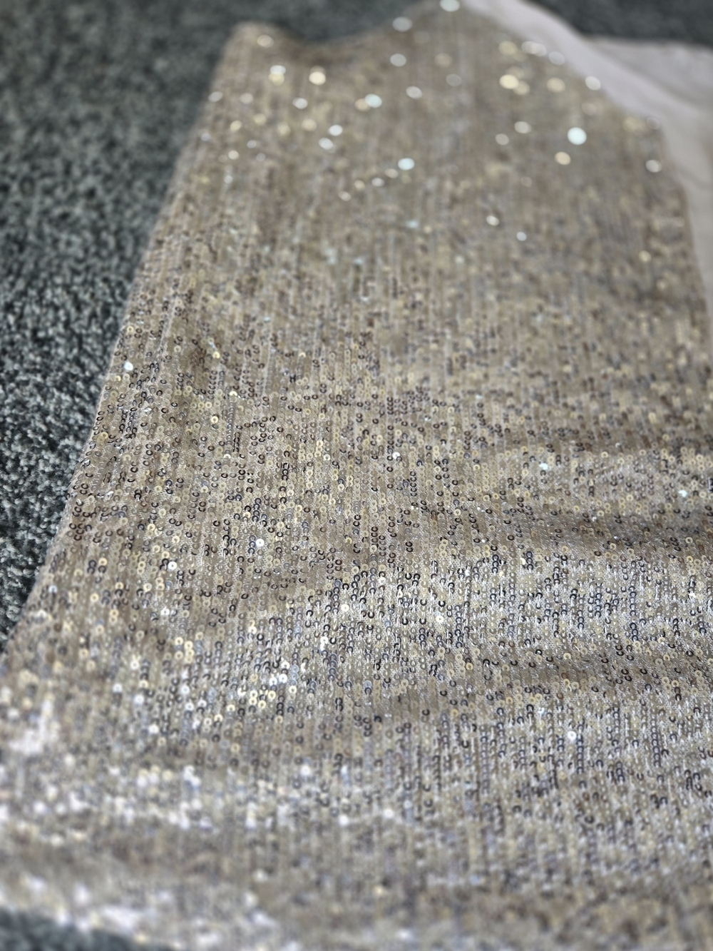 Sequin Spaghetti Strap Cami Tank Top - Champagne - Picture 4 of 11